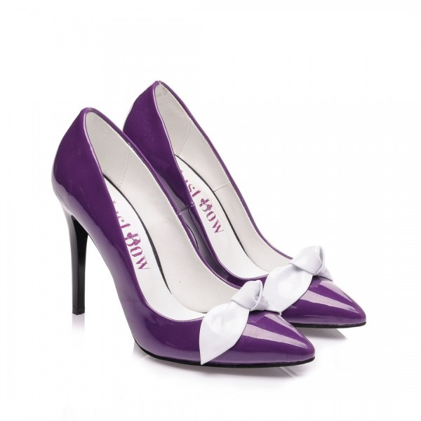 PURPLE PATENT LEATHER SHOES